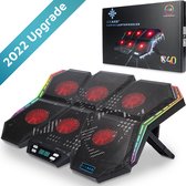 IceAge Laptop Cooler Standaard - Laptop Cooling Pad Houder - Laptop Koeler - RGB - 6 Ventilatoren