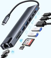USB C Hub Multiport Adapter, 8-in-1 Portable Docking Station