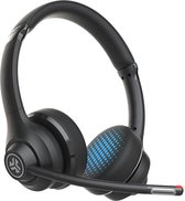 JLAB GO Work bluetooth headset met microfoon voor laptop - pc headset voor de professional - koptelefoon bluetooth met microfoon - 45 uur batterij - heldere gesprekken -mute functie - dubbele connectiviteit