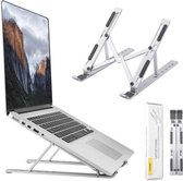 Voomy Office Laptop Standaard - Verstelbaar - Ergonomische Stand - Zilver