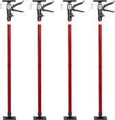 TecTake - set van 4 plafondsteunen 115 - 290 cm - rood - 402401