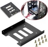 Inbouwframe voor 2,5" SSD/HDD op 3,5" HDD Montageframe incl. schroeven - Metaal - Zwart