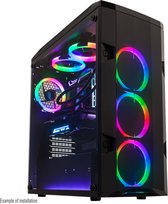 GAME HERO® Geance Gaming PC Computer Behuizing Zijpaneel Van Gehard Glas RGB - 2 x USB 3.0 - 4 x 120mm RGB Case Fans