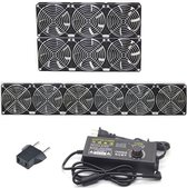 6x 6000 Rpm 12cm Krachtige ventilator High-Speed Air Server Cooling  instelbaar BTC ETH Miner Kabinet ventilator 1 jaar guarantee