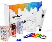 Rubye® 3D Pen Starterspakket - Knutsel Speelgoed - Voor Kinderen en Volwassenen - Handleiding - Voorbeelden - Vingerbeschermers - 50M Filament