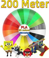 Rainbecom - PLA Filament 1.75mm - 20 kleuren 200 meters - 3D Pen Filament - 3D Pen vullingen - 3D Pen navulling - 3D Filament