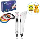 Sanbo 3D Pen Starterspakket - Incl. 50 Meter Filament & Tekenboek - Wit - Kinderen - Sinterklaas - Black Friday 2022