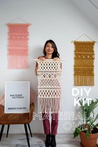 Macrame DIY pakket Wit. Maak je eigen macrame wandkleed.