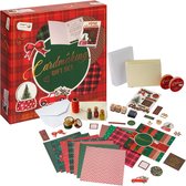 Craft Sensations Kerstkaarten Pakket DIY | 10 Kaarten | Zelf Kerstkaarten maken | Hobby - Kerst - Kerstman - feestdagen | Kerstmis | Versieringen voor kaarten inbegrepen | 10 Enveloppen inbegrepen