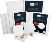 Artina FSC® schilderdoeken canvas - Set van 12 doeken in academy quality - 30x40, 20x20, 20x30, 30x30, 40x60 cm canvas, 100% katoen, 280g/m2