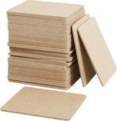 50x MDF hobby knutsel onderzetters 10 cm - Glasonderzetters om te decoreren/versieren 50 stuks