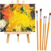 CreaTime Penselen Kwasten 5 stuks Olieverf Aquarelverf Acrylverf - Schilderen en Knutselen