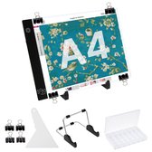 Diamond Painting LED Lightpad A4 Set - Incl. Standaard & Sorteerdoos - Lichtbak Voor Tekenen - Dimbaar