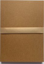 50 vel gekleurd hobby karton / papier, A4 210x297 mm – stevig 210 grams 100% recycled bruin kraft