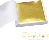 Imitatie Bladgoud - 100 vellen Bladmetaal - Goud Papier Vel - 9 x 9 cm Set