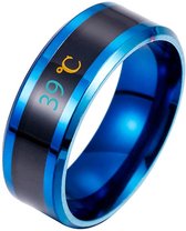 Smart Ring - waterdichte temperatuursensor - Intelligente Smart Ring - Ring - Finger Wear - Veranderen - multifunctionele kleurenprinter - Temperatuur Rings - (Color: Blue, Size: 11)