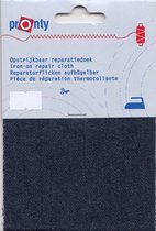 pronty opstrijkbaar reparatiedoek - blauw jeans navy - voor reparatie broeken, jassen en andere kleding - 10x40 cm