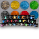 Epoxy pigment set 24 Kleuren | 24 x 10 GRAM | Epoxy | Kleurstof | metallic pigment | pourpoxy | gietmassa | resin art