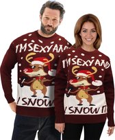Foute Kersttrui Dames & Heren - Christmas Sweater "I'm Sexy & I Snow it" - Kerst trui Mannen & Vrouwen Maat XXXL