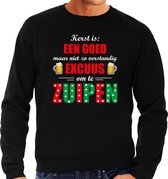 Kerst goed excuus om te zuipen foute Kersttrui bier - zwart - heren - Kerstsweaters / Kerst outfit M
