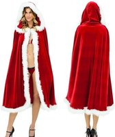 Kerstcape voor Vrouwen Miss Clause Ho Ho Ho Reindeer X-mas Christmas Kerstfeest Verkleden Feest Carnaval