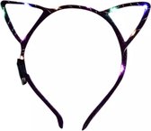 LED Haarband Cat PURPLE - Kerst haarband - Carnaval haarband - Diadeem Led - Haarband Lichtjes - Led haar accessoires - Kerst Diadeem