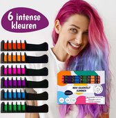 Haarkrijt - Hair Chalk - Verkleedkleding Accessoires - Themafeest Kinderen en Volwassenen - Haar Krijt Haarkleuring - Regenboog Haarverf - Haarmascara Dames - Knutselen en Speelgoed - Kinderfeestje - Festival - Feestje - Unicorn - Mermaid - 6 Kleuren