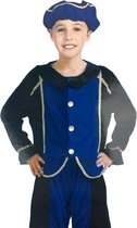 Pietenpak Blauw/Zwart – pieten kostuum kinderen – 3-delig – maat 98/104