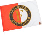 Feyenoord Vlag Logo, 100x150cm, rood/wit