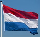 Grote Nederlandse vlag 150x90cm | Hollandse driekleur | Incl 2 gratis elastieken