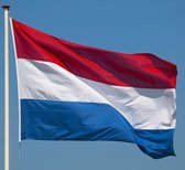Grote Nederlandse vlag 150x90cm | Hollandse driekleur | Incl 2 gratis elastieken