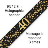 Banner 40 jaar Zwart  en Goud