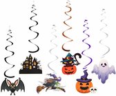 Halloween Slingers Halloween Decoratie Swirls Versiering Plafond Decoratie Feest Versiering Zwarte Slingers - 6 Stuks