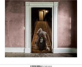 Halloween Deurdecoratie Zombie on Stairs 80 x 180 cm