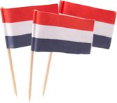Cocktailprikkers met Nederlandse vlag - 50 stuks