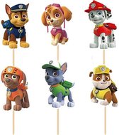 Paw Patrol Cupcake Prikkers - set van 24 - traktatie - kinderverjaardag - taartversiering