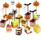 Akyol - halloween - cocktailprikkers - 12  stuks - halloween versiering - cupcake decoratie halloween - cupcake toppers - cupcake - halloween - feest halloween - horror - spook cupcake - halloween party - topper halloween