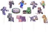Minecraft Special | 24 stuks | cupcake - cupcake decoratie - cupcake versiering - cupcake toppers - taart decoratie - taartversiering
