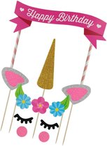 Unicorn Eenhoorn Cake Topper Glitter Taart topper