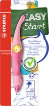 STABILO EASYoriginal - Ergonomische Rollerball - Linkshandig - Blauwe Inkt - Navulbaar - Pastel Poeder Roze