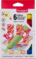 Bruynzeel Plakkaatverf sticks set Basic | 6 kleuren