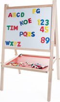 Angel Toys tekenbord van hout, inclusief Krijtjes, wisser, magnetisch alfabet en cijfers.