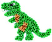 Hama midi strijkkralen vormpje DINO / DINOSAURUS / T-REX, figuur / grondplaat voor normale strijkparels (strijkkralenbordje / legbordje dier, cadeau idee voor Sint & Kerstmis, schoencadeau)