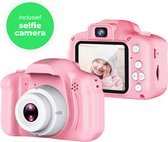 AyeKids Kindercamera 2 in 1 - Voor & Achter Camera  - Incl. 32GB SD - Fototoestel voor Kinderen - Roze
