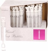 48x Bruiloft feest mini hartjes bellenblaas - Trouwerij uitdeel cadeautjes