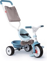 Smoby Be Move Confort Blauw - Driewieler met duwstang