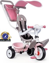 Smoby Baby Balade Plus Roze - Driewieler met duwstang