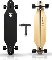 Streetbird Longboard - Drop Through - van Bamboe - 100cm - Zwart