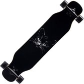 I Wannahave Longboard - 41 x 9 Inch - 105.5 cm - Max. Draagbaar 150KG ABEC PU Wielen Black cat