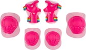 Nijdam Skate Beschermset - Pink Rainbows - Roze/Wit - M